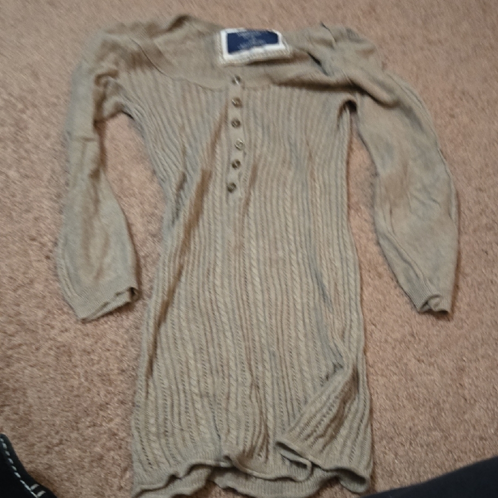 American Eagle Outfitters Taupe Crew Neck Sweater